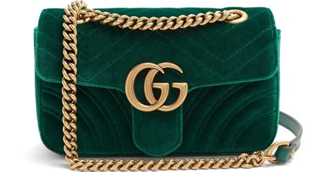 velvet green gucci bag|Gucci marmont belt bag velvet.